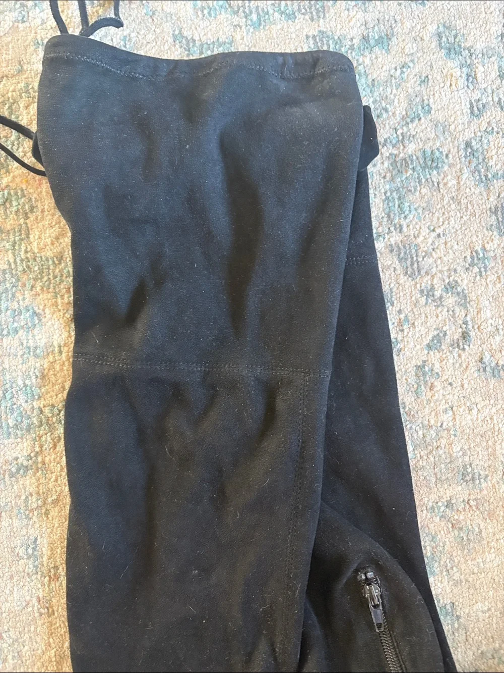 American Eagle Outfitters Black Over-the-Knee Suede Boots